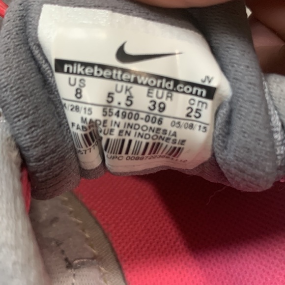 Womens Nike Revolution 2 Gray/Turquoise/Pink Running Shoes, Size 8 - Picture 5 of 6